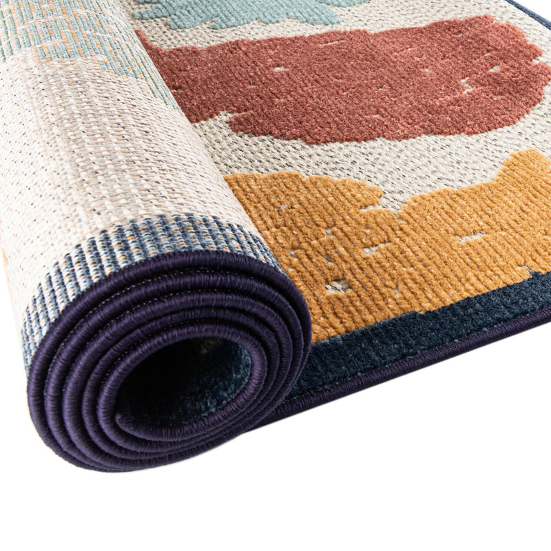 Caribbean Terrace Collection Area Rug -  Nevis Round White  lifestyle 69