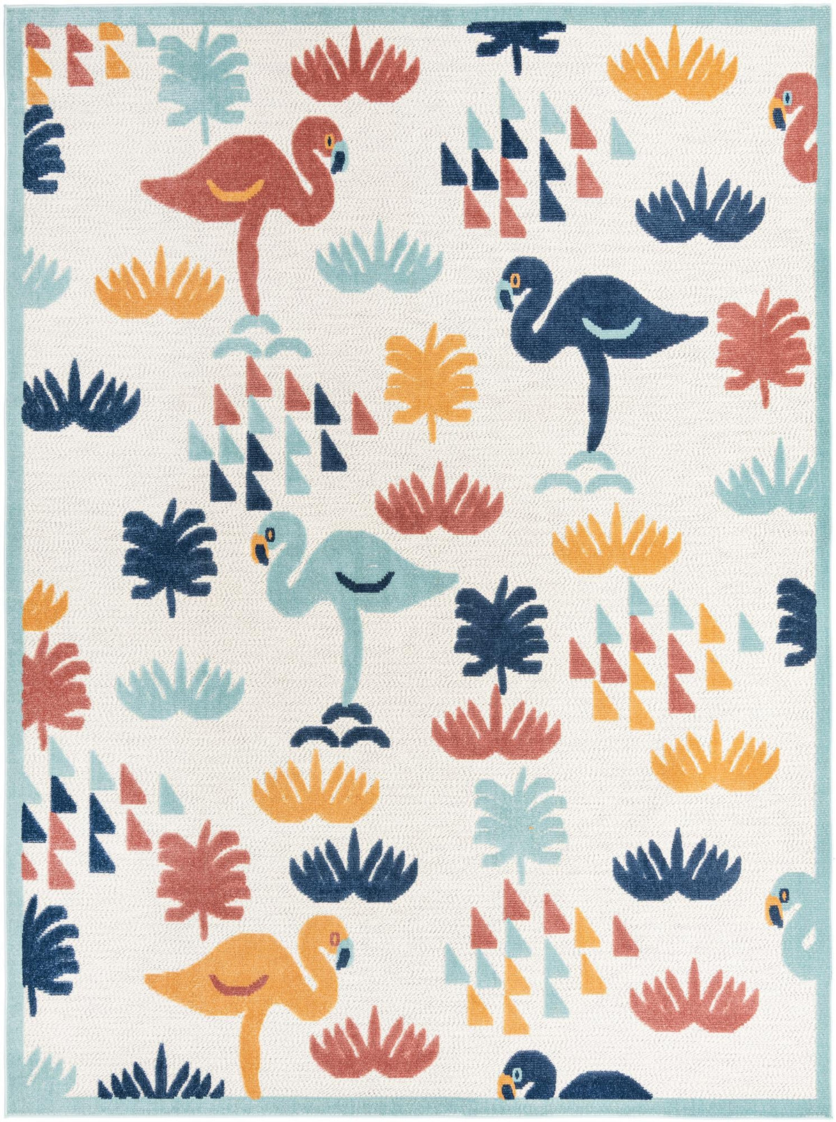 Caribbean Terrace Collection Area Rug -  StLucia Rectangle White Main