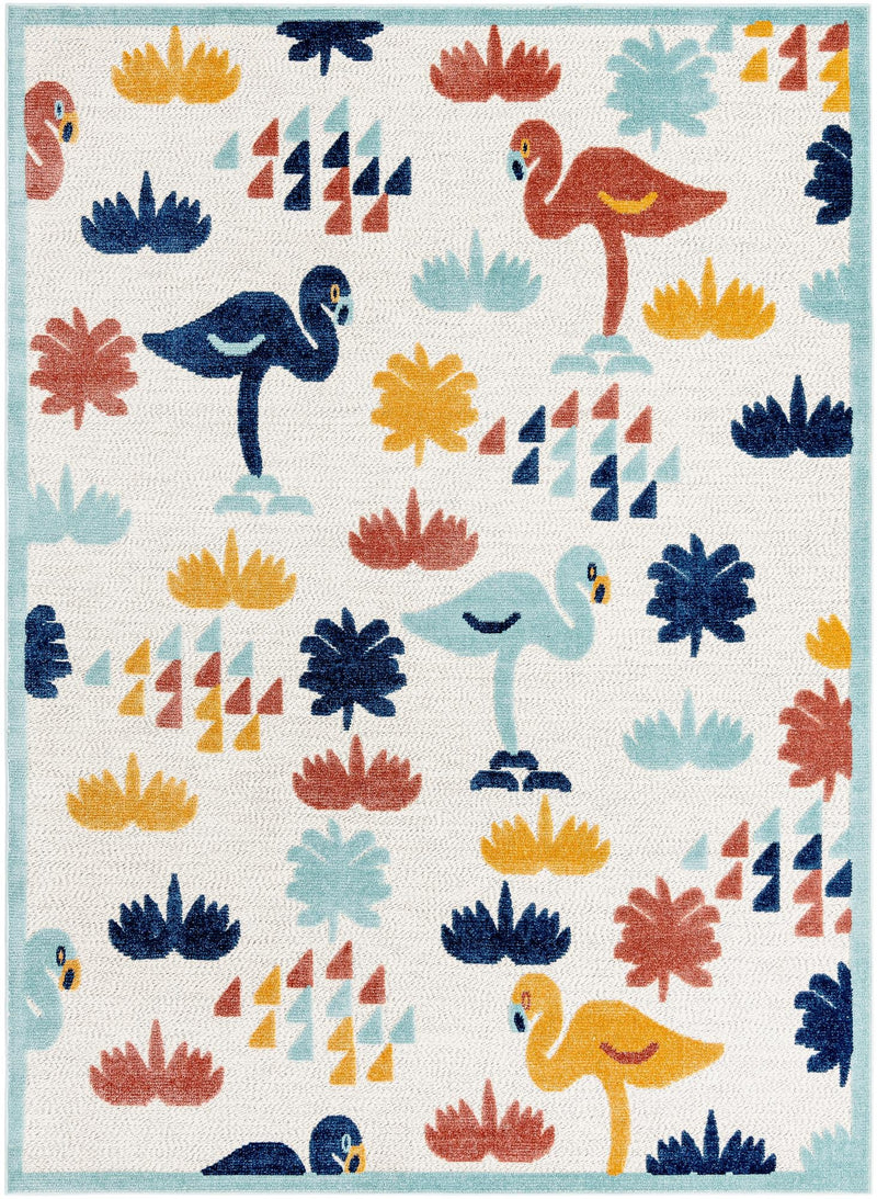 Caribbean Terrace Collection Area Rug -  StLucia Rectangle White  lifestyle 2