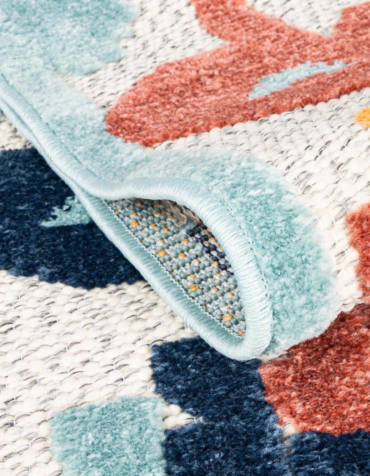 Caribbean Terrace Collection Area Rug -  StLucia Rectangle White  lifestyle 5