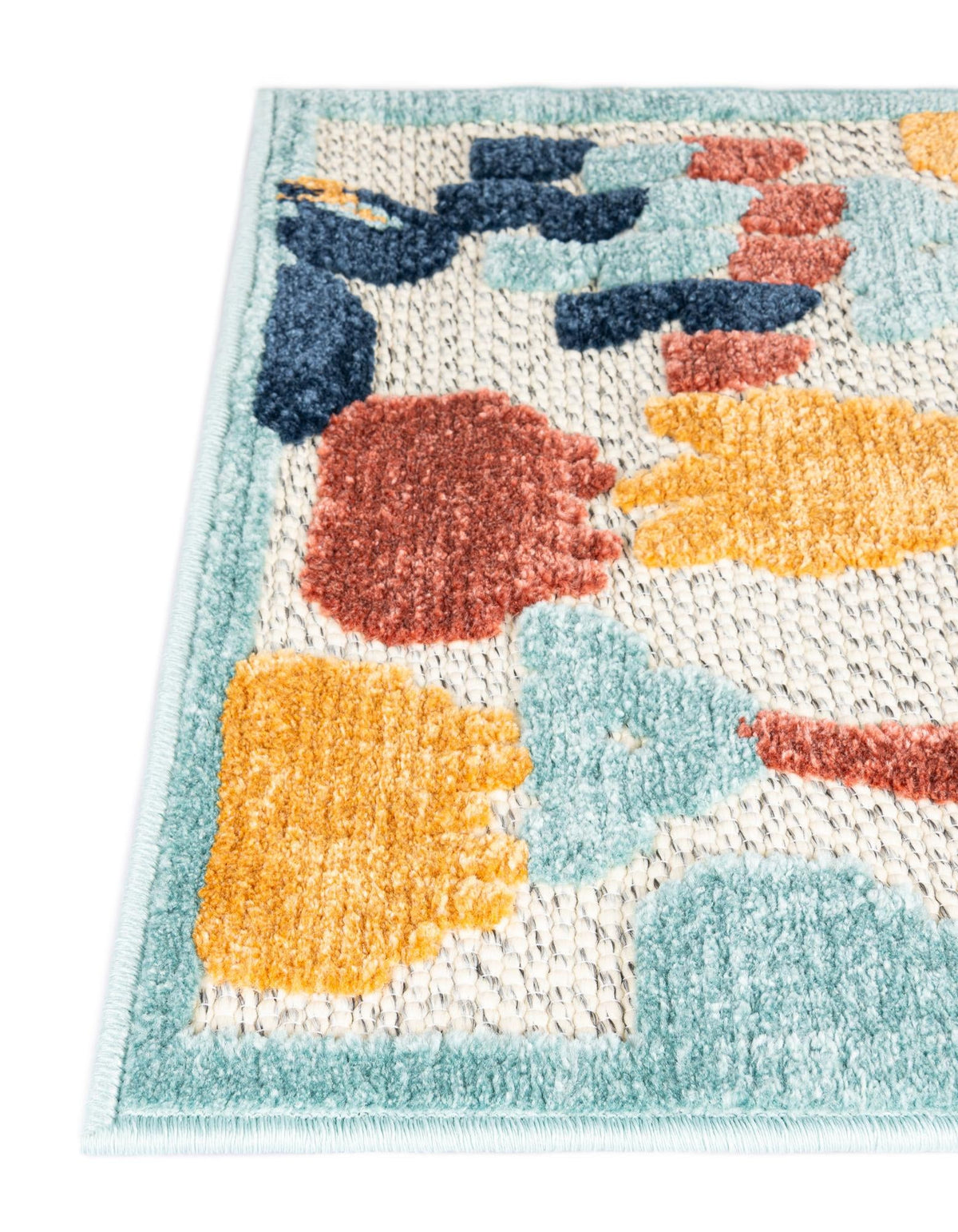Caribbean Terrace Collection Area Rug -  StLucia Rectangle White  lifestyle 6