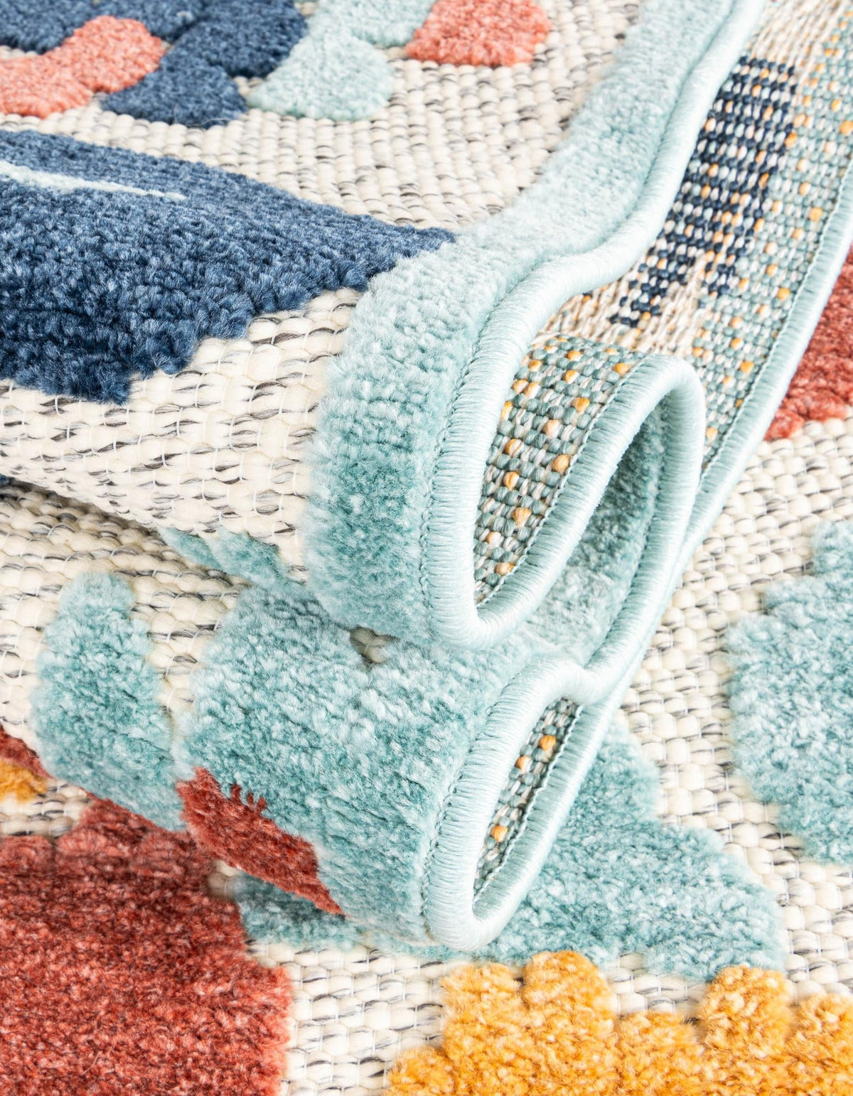 Caribbean Terrace Collection Area Rug -  StLucia Rectangle White  lifestyle 12