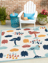 Caribbean Terrace Collection Area Rug -  StLucia Square White  lifestyle 19