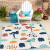Caribbean Terrace Collection Area Rug -  StLucia Square White  lifestyle 55