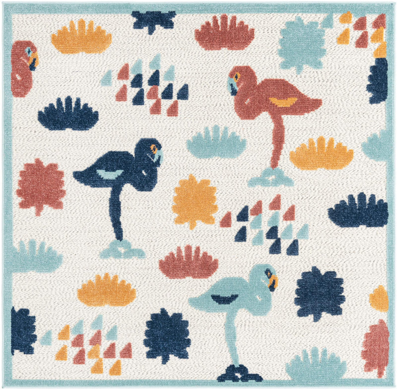 Caribbean Terrace Collection Area Rug -  StLucia Square White  lifestyle 16