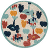 Caribbean Terrace Collection Area Rug -  StLucia Round White  lifestyle 17