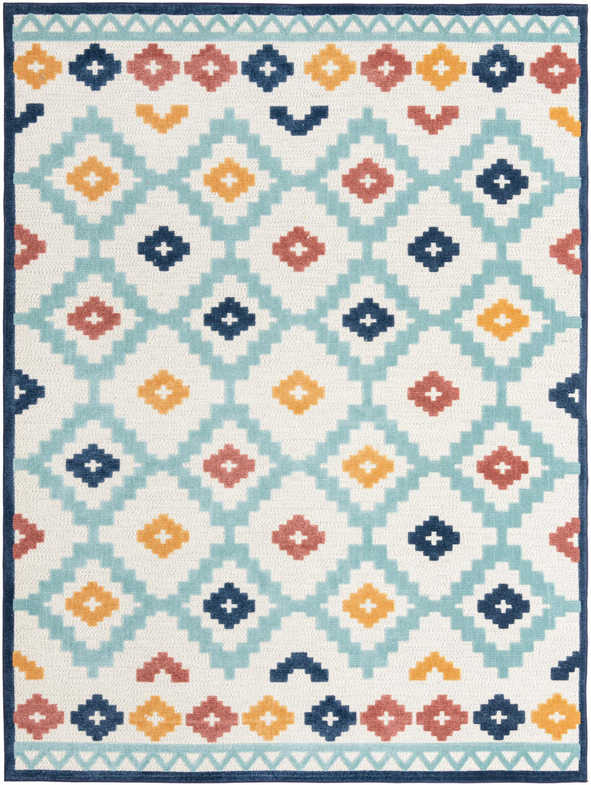Caribbean Terrace Collection Area Rug -  Tobago Rectangle Ivory Main