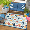 Caribbean Terrace Collection Area Rug -  Tobago Square Ivory  lifestyle 108