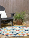 Caribbean Terrace Collection Area Rug -  Tobago Round Ivory  lifestyle 43