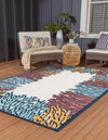 Caribbean Terrace Collection Area Rug -  Tortola Rectangle Multi  lifestyle 3