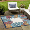 Caribbean Terrace Collection Area Rug -  Tortola Square Multi  lifestyle 55