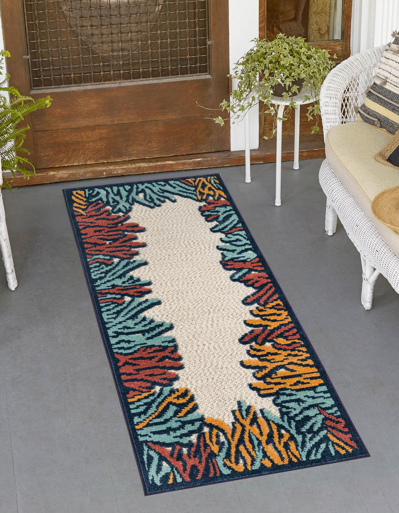 Caribbean Terrace Collection Area Rug -  Tortola Runner Multi  lifestyle 21