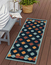 Caribbean Terrace Collection Area Rug -  Tobago Runner Charcoal  lifestyle 41