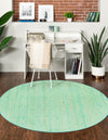 Serenity Pines Collection Area Rug - WhisperCreek Round Aqua  lifestyle 75