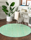 Serenity Pines Collection Area Rug - WhisperCreek Round Aqua  lifestyle 100