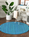 Serenity Pines Collection Area Rug - WhisperCreek Round Blue White  lifestyle 102