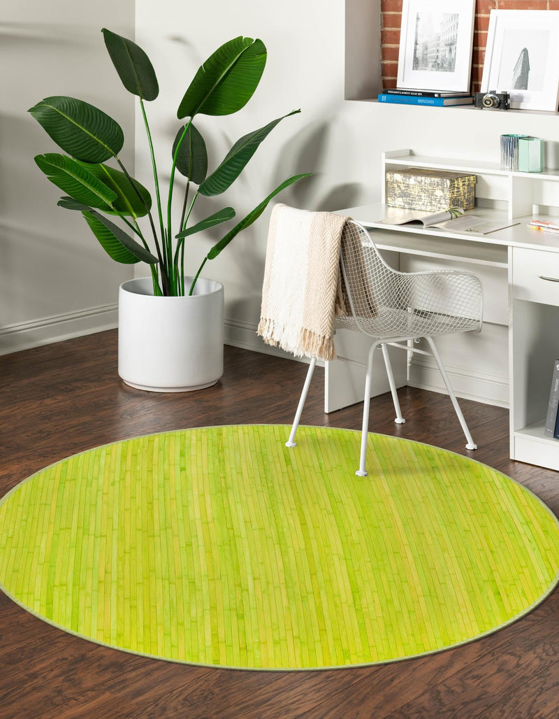 Serenity Pines Collection Area Rug - WhisperCreek Round Green  lifestyle 105
