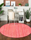 Serenity Pines Collection Area Rug - WhisperCreek Round Pink  lifestyle 9
