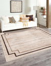 Serenity Sands Collection Area Rug -  Hushhaven Square Brown  lifestyle 40