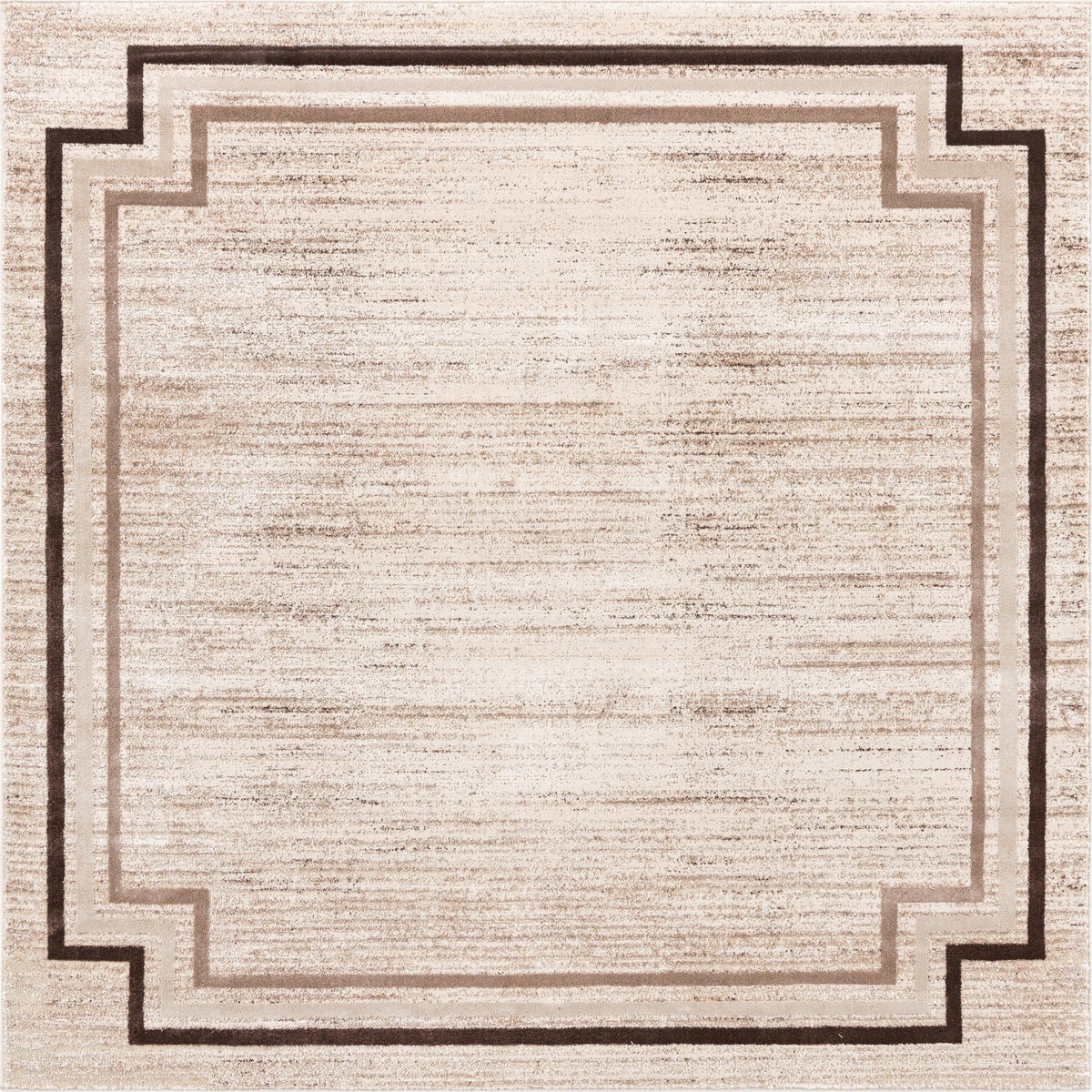 Serenity Sands Collection Area Rug -  Hushhaven Square Brown  lifestyle 32