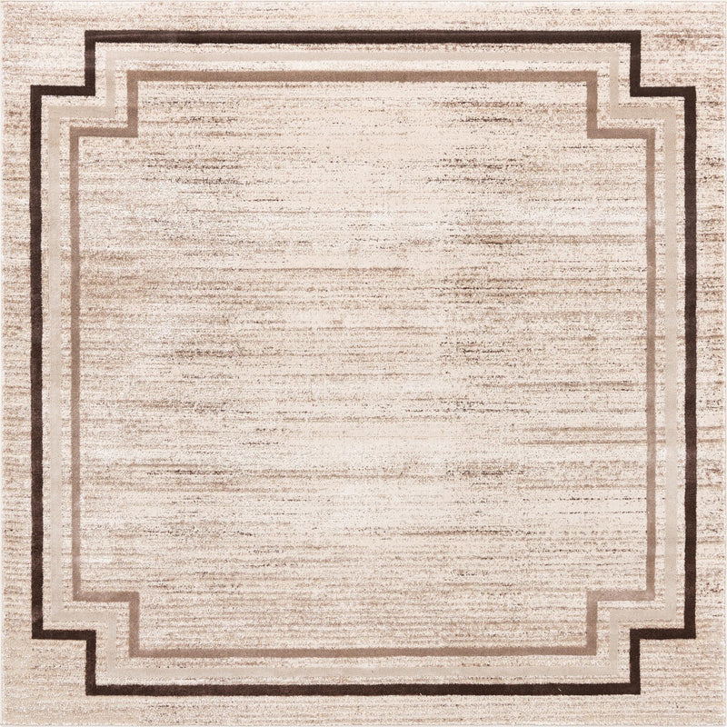 Serenity Sands Collection Area Rug -  Hushhaven Square Brown  lifestyle 32