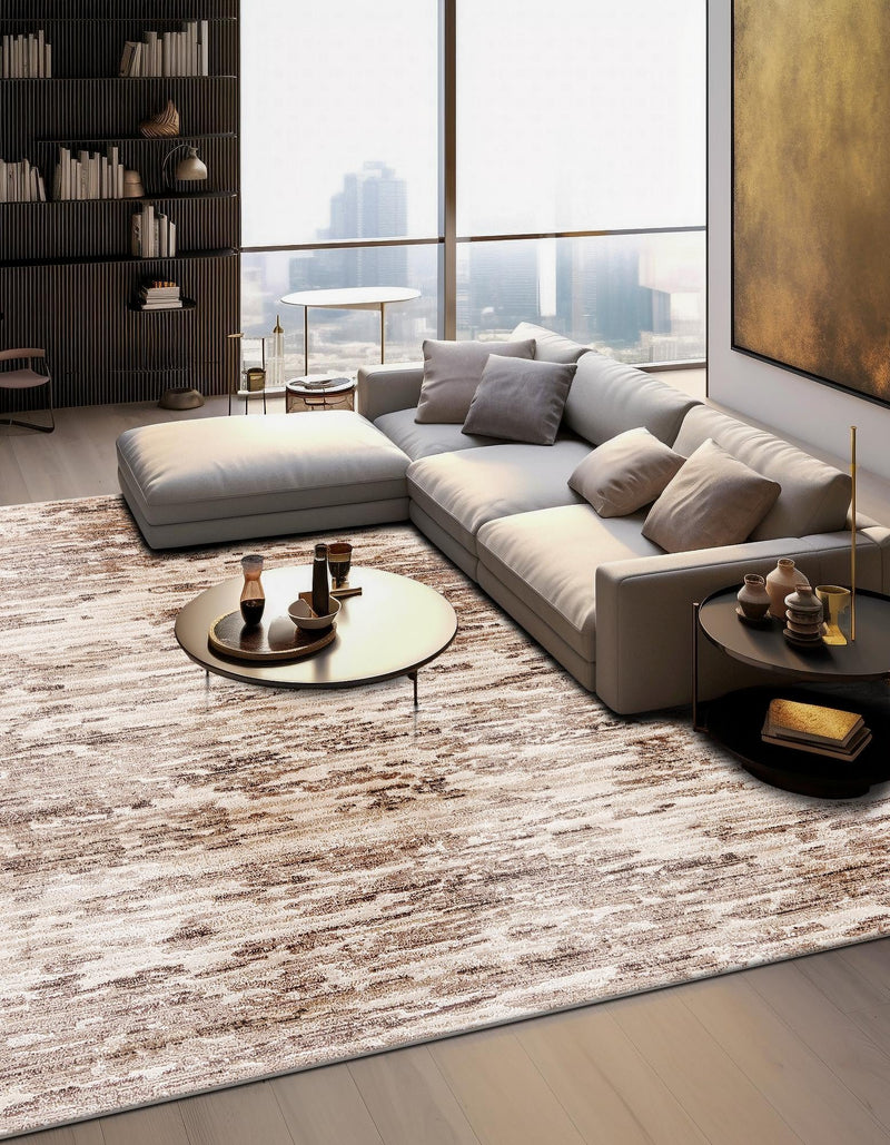 Serenity Sands Collection Area Rug - Dunescape Square Brown  lifestyle 64