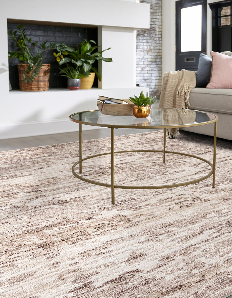 Serenity Sands Collection Area Rug - Dunescape Square Brown  lifestyle 72