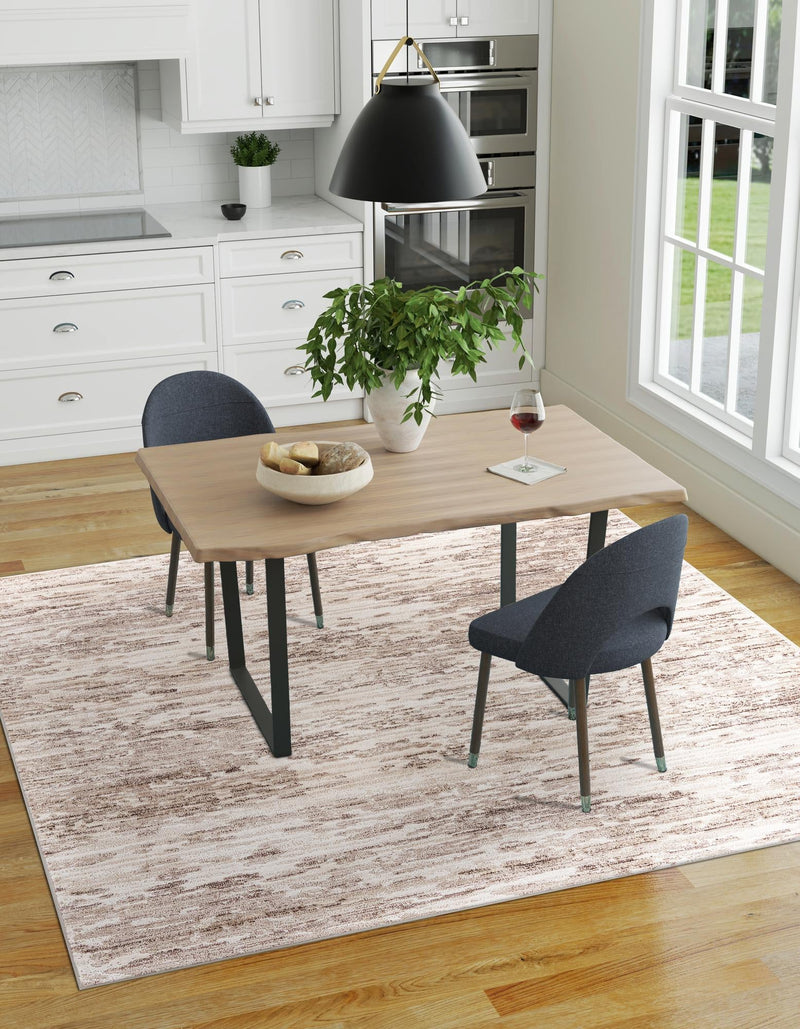 Serenity Sands Collection Area Rug - Dunescape Square Brown  lifestyle 87
