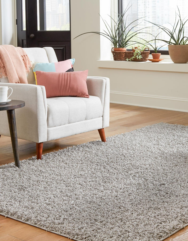 Cozy Haven Shag Collection Area Rug - Sanctuary (Cloud Gray) Rectangle Cloud Gray  lifestyle 3