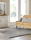 Cozy Haven Shag Collection Area Rug - Sanctuary (Cloud Gray) Square Cloud Gray  lifestyle 13