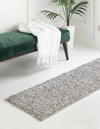 Cozy Haven Shag Collection Area Rug - Sanctuary (Cloud Gray) Runner Cloud Gray  lifestyle 14