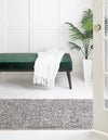 Cozy Haven Shag Collection Area Rug - Sanctuary (Cloud Gray) Runner Cloud Gray  lifestyle 15