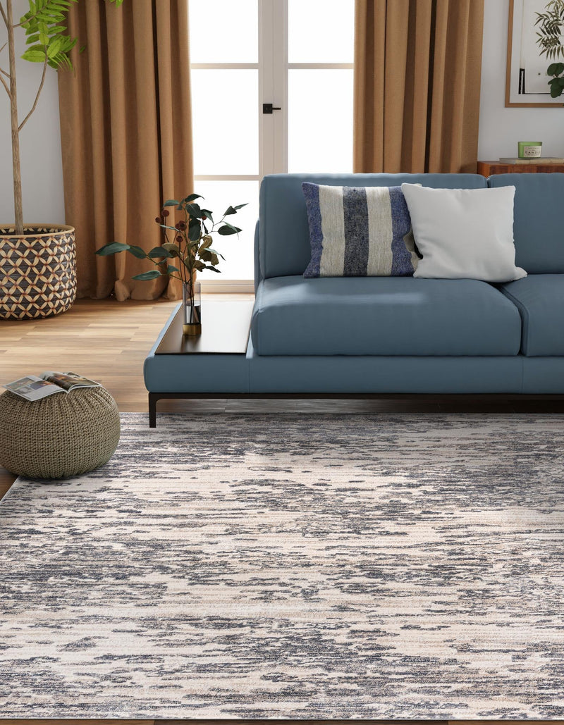 Serenity Sands Collection Area Rug - Dunescape Square Gray  lifestyle 61