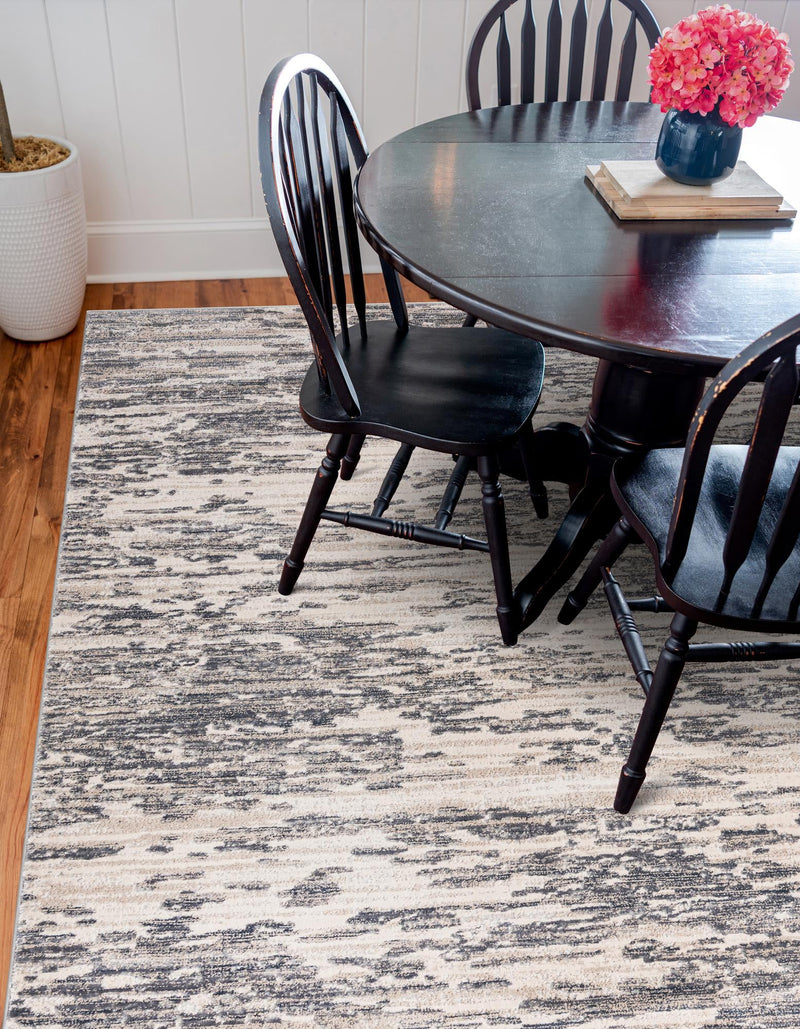 Serenity Sands Collection Area Rug - Dunescape Square Gray  lifestyle 69