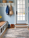 Serenity Sands Collection Area Rug - Dunescape Square Gray  lifestyle 113