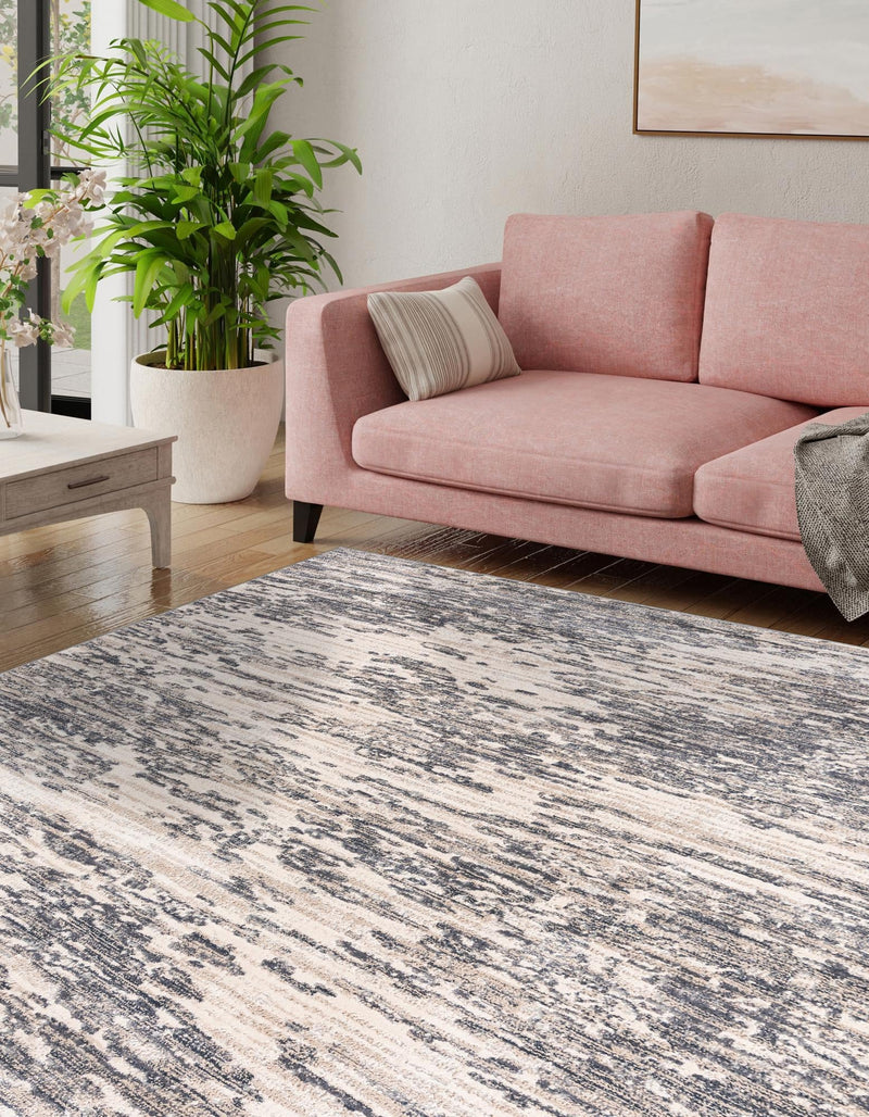 Serenity Sands Collection Area Rug - Dunescape Square Gray  lifestyle 133