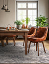 Serenity Sands Collection Area Rug - Dunescape Square Gray  lifestyle 143