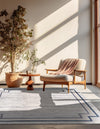 Serenity Sands Collection Area Rug -  Hushhaven Square Gray  lifestyle 56