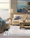 Serenity Sands Collection Area Rug -  Hushhaven Square Gray  lifestyle 75