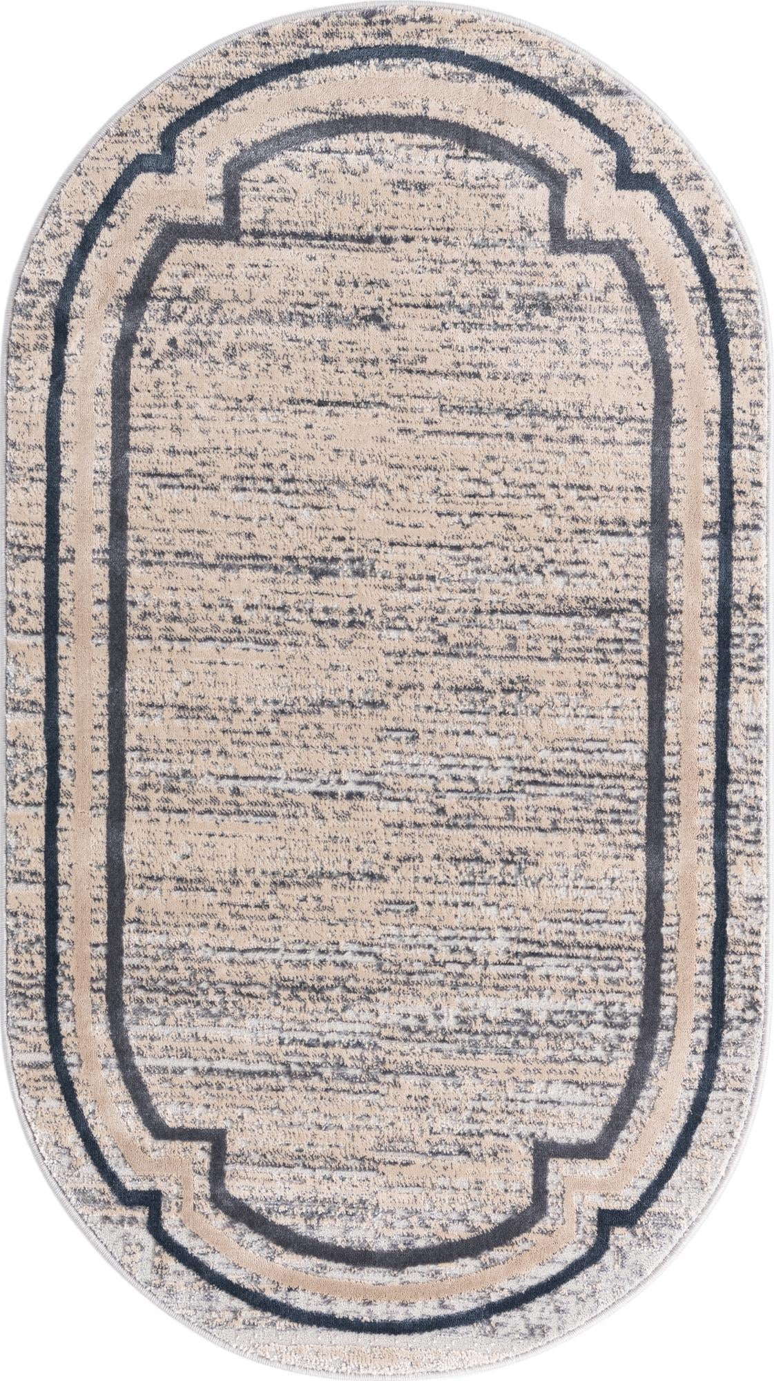 Serenity Sands Collection Area Rug -  Hushhaven Oval Gray  lifestyle 33