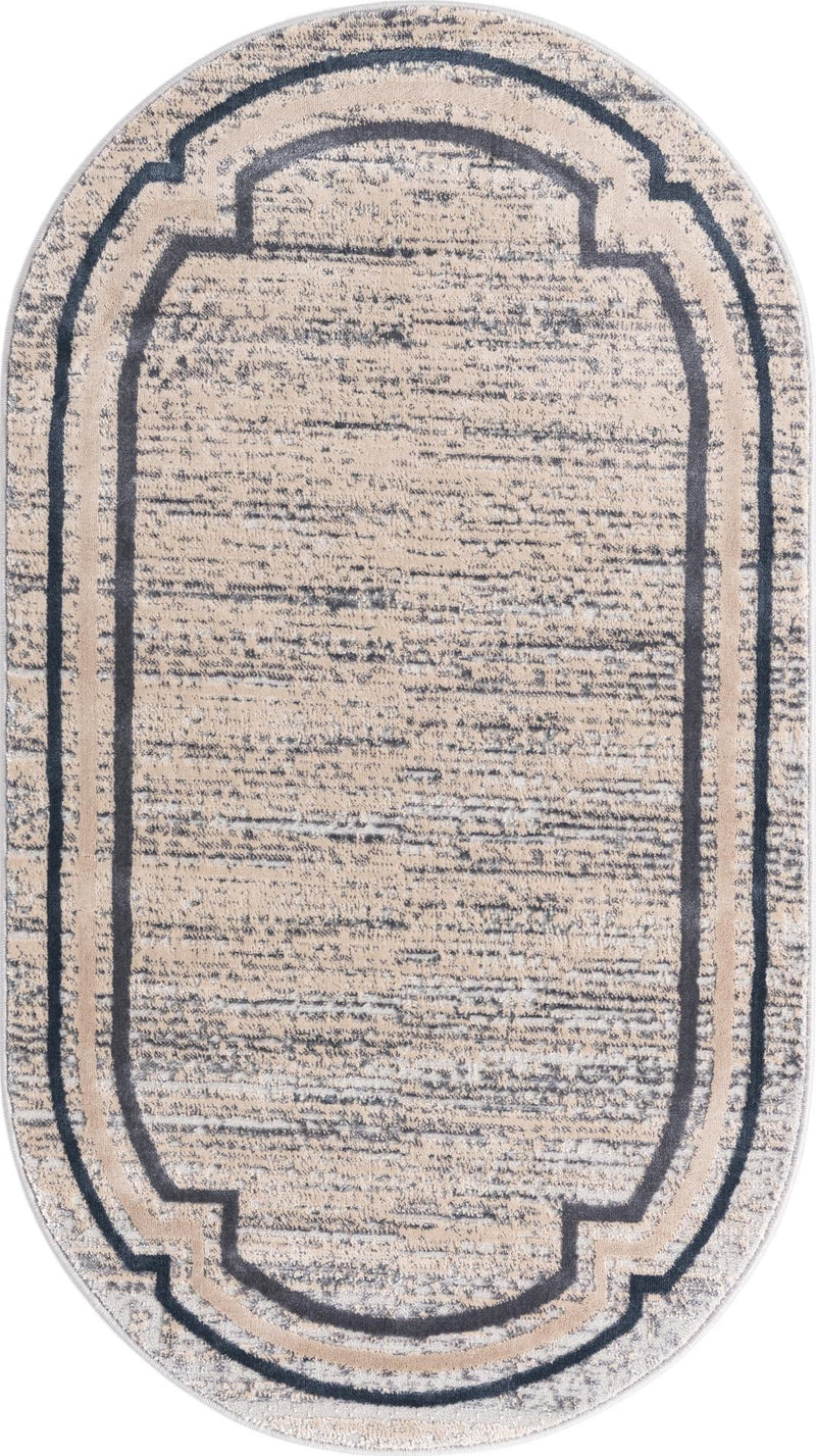 Serenity Sands Collection Area Rug -  Hushhaven Oval Gray  lifestyle 33