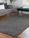 Cozy Haven Shag Collection Area Rug - Sanctuary (Graphite Gray) Rectangle Graphite Gray  lifestyle 3