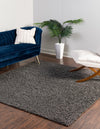 Cozy Haven Shag Collection Area Rug - Sanctuary (Graphite Gray) Square Graphite Gray  lifestyle 15