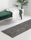 Cozy Haven Shag Collection Area Rug - Sanctuary (Graphite Gray) Runner Graphite Gray  lifestyle 16