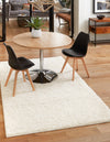 Cozy Haven Shag Collection Area Rug - Sanctuary (Snow White) Rectangle Snow White  lifestyle 2