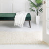 Cozy Haven Shag Collection Area Rug - Sanctuary (Snow White) Runner Snow White  lifestyle 43