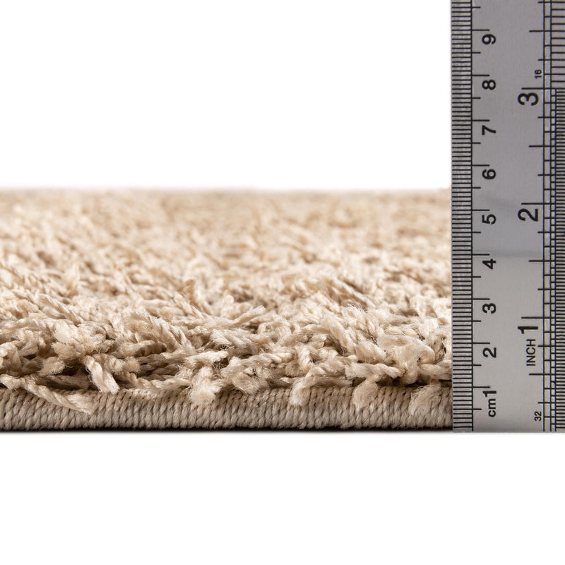 Cozy Haven Shag Collection Area Rug - Sanctuary (Taupe) Rectangle Taupe  lifestyle 5
