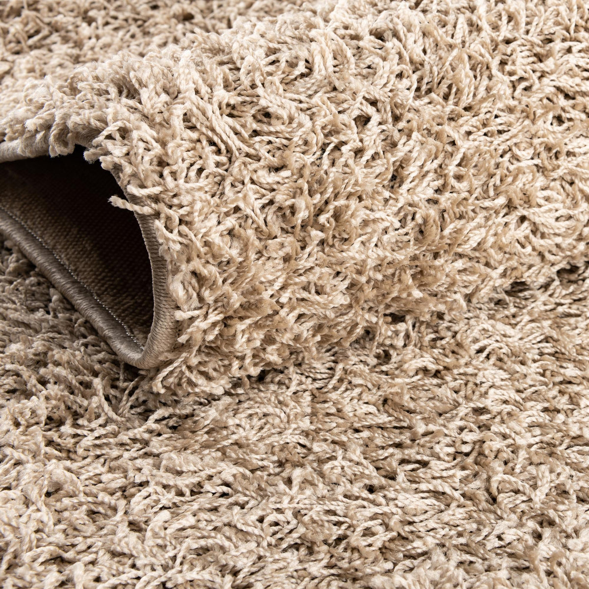 Cozy Haven Shag Collection Area Rug - Sanctuary (Taupe) Rectangle Taupe  lifestyle 6