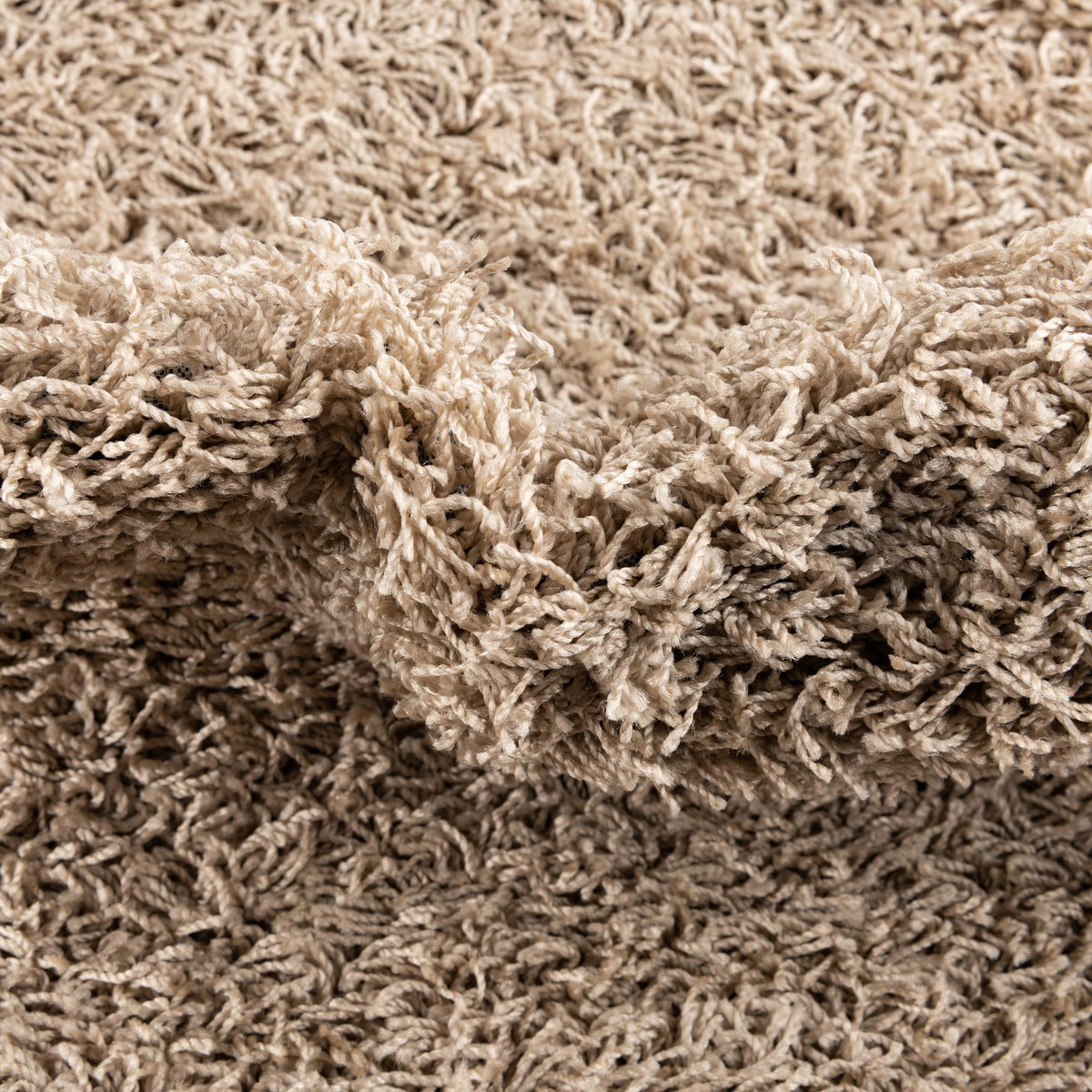 Cozy Haven Shag Collection Area Rug - Sanctuary (Taupe) Rectangle Taupe  lifestyle 8