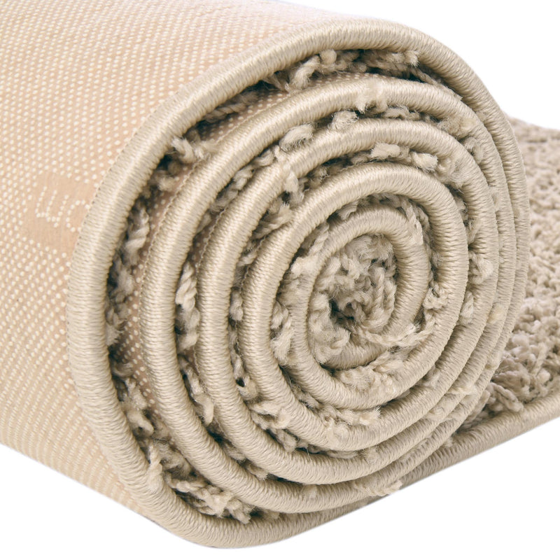 Cozy Haven Shag Collection Area Rug - Sanctuary (Taupe) Rectangle Taupe  lifestyle 12